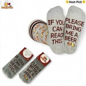 SAUCEY SOCKS “If You Can Read This, Bring Me Beer” – Size L – NWT